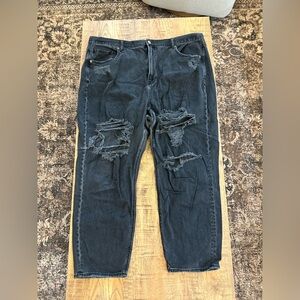Women’s Distressed Gray Jeans